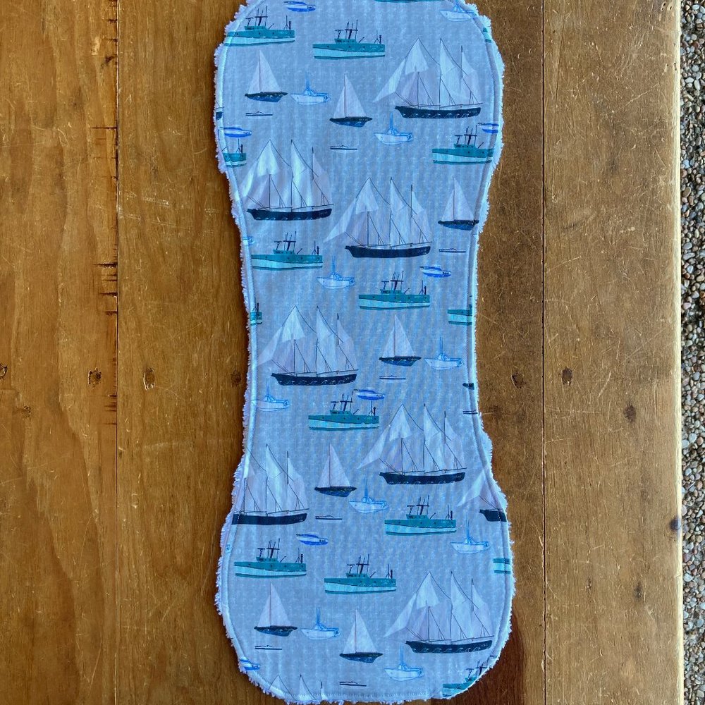 Brand new never used handmade baby boy burp cloths, soft and absorbent burp rags - Picture 5 of 10